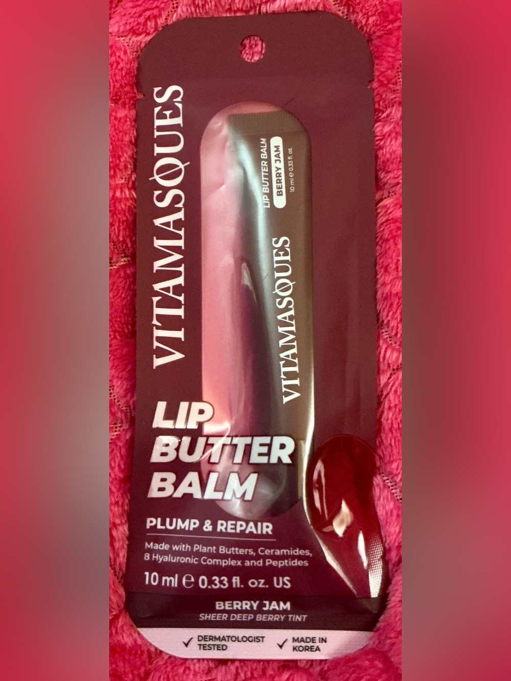 Vitamasques Lip Butter Balm — Berry Jam Tint (Pink)